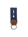 Woven Key Ring in navy tee #color_Navy with Tee
