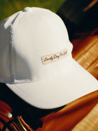 Woven Fitted cap in white, view 2 #color_White