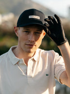 Woven Fitted cap in black, view 2 #color_Black