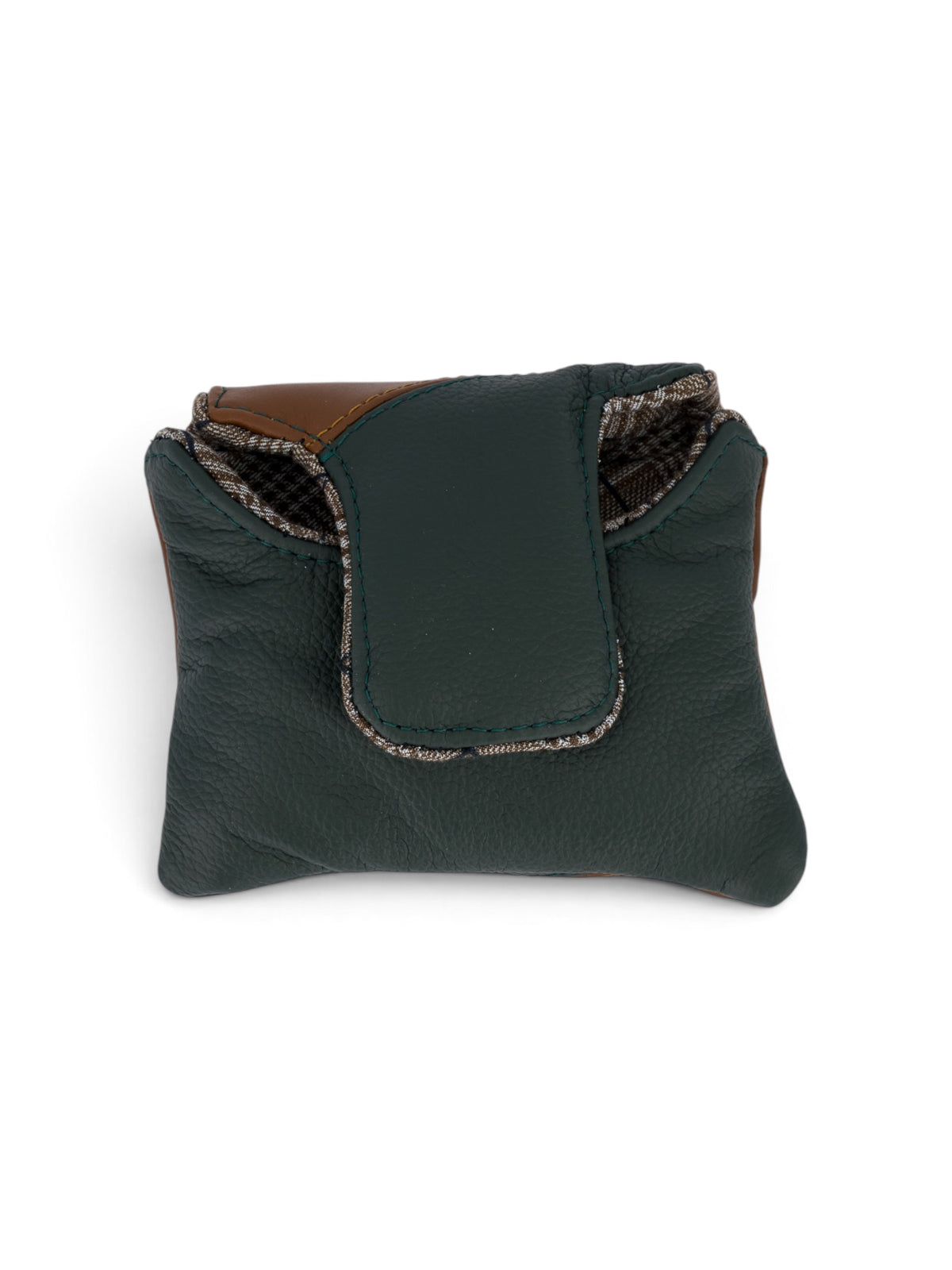 Mallet Putter Cover in green & tan, view 2 #color_Green & Tan