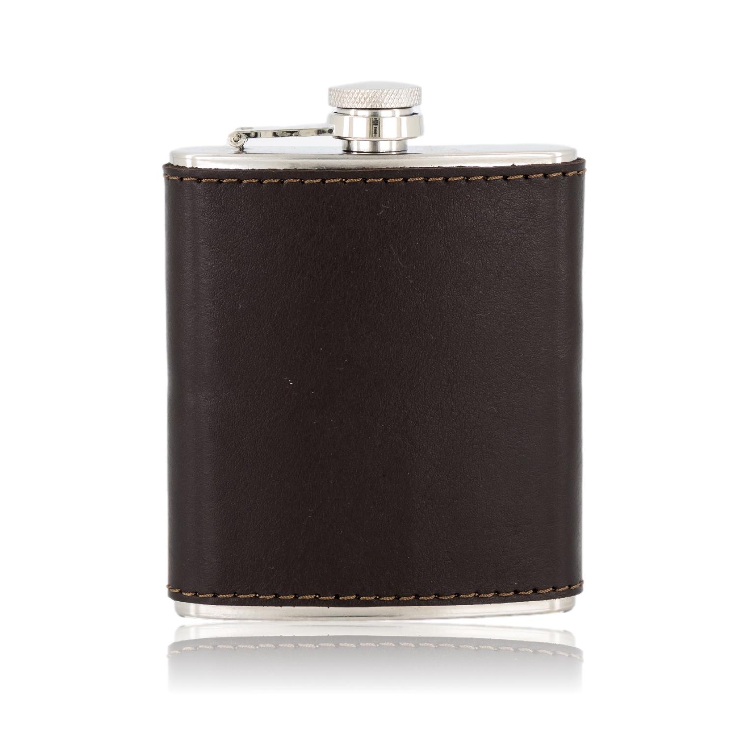 The Fairway Flask hip flask in brown #color_brown