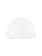 Woven Fitted cap in white, view 4 #color_White