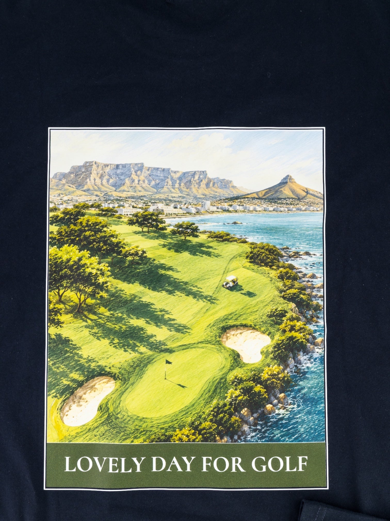 Lovely day for golf - Cape Town t-shirt, view 3