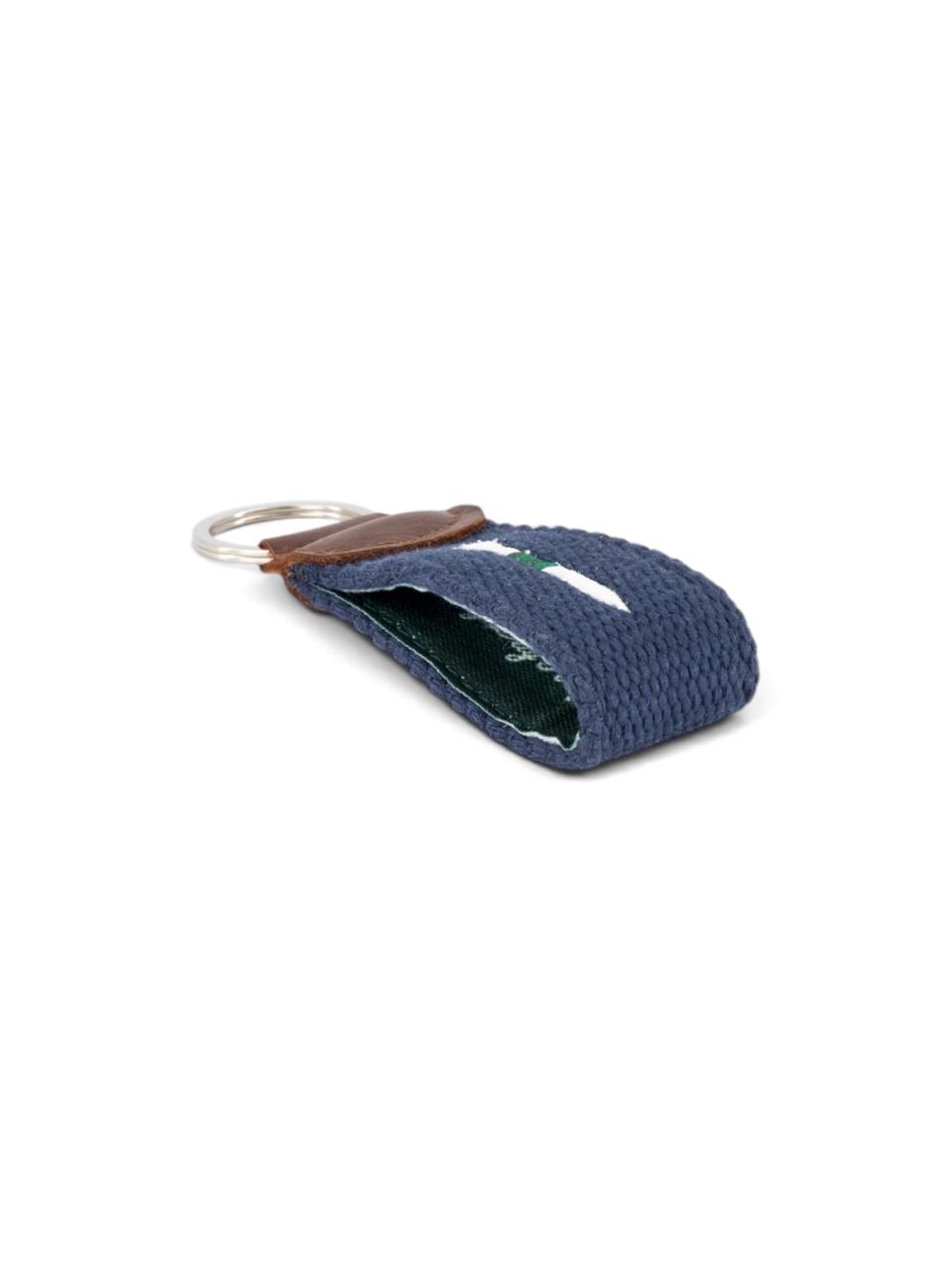 Woven Key Ring in navy tee, view 2 #color_Navy with Tee